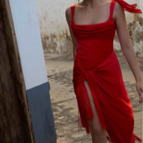 Brand New For Love & Lemons Anisa Asymmetrical Dress - Picture 4 of 16